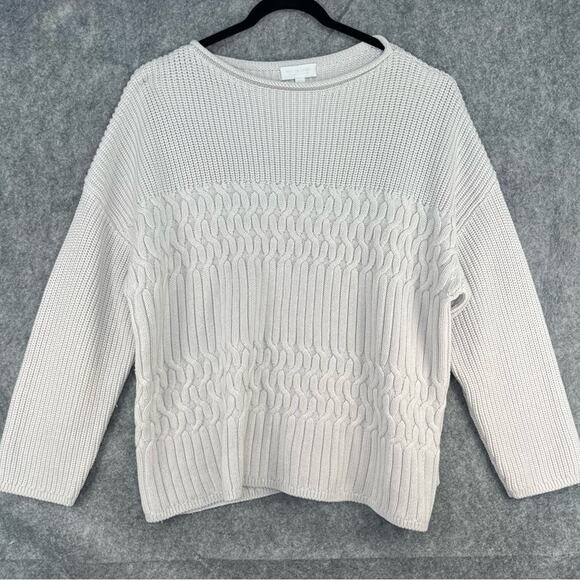 White Label The White Company Sweater Organic Cotton Wool Multi Stitch XL - Picture 1 of 4